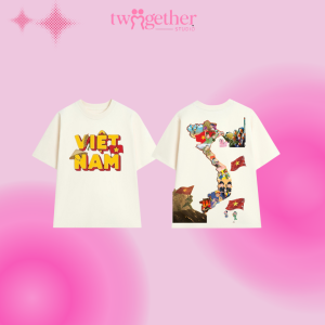 Áo thun VIỆT NAM – Bản đồ & Chữ nghệ thuật