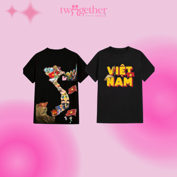 Áo thun VIỆT NAM – Bản đồ & Chữ nghệ thuật