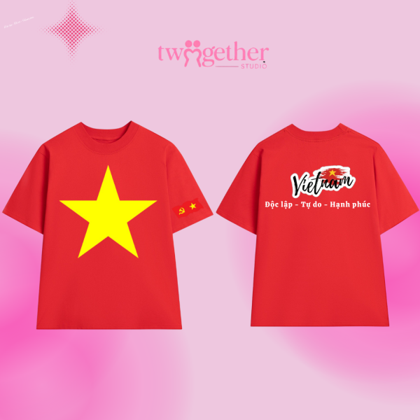 Áo cờ đỏ sao vàng 2 mặt